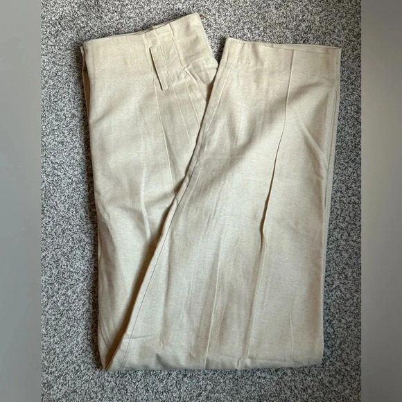 NWT LAUDE THE LABEL Traveler Pleated Silk Noil Pants - Picture 6 of 11